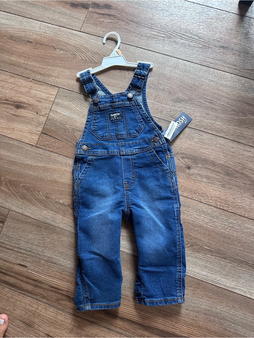 OshKosh B'gosh Blue Denim Overalls Toddler 12mo NWT